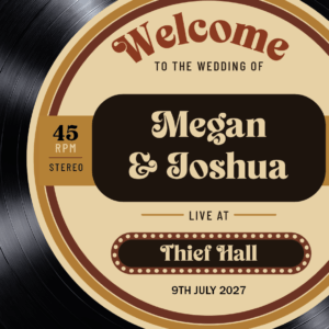 Motown Wedding Vinyl Record Board