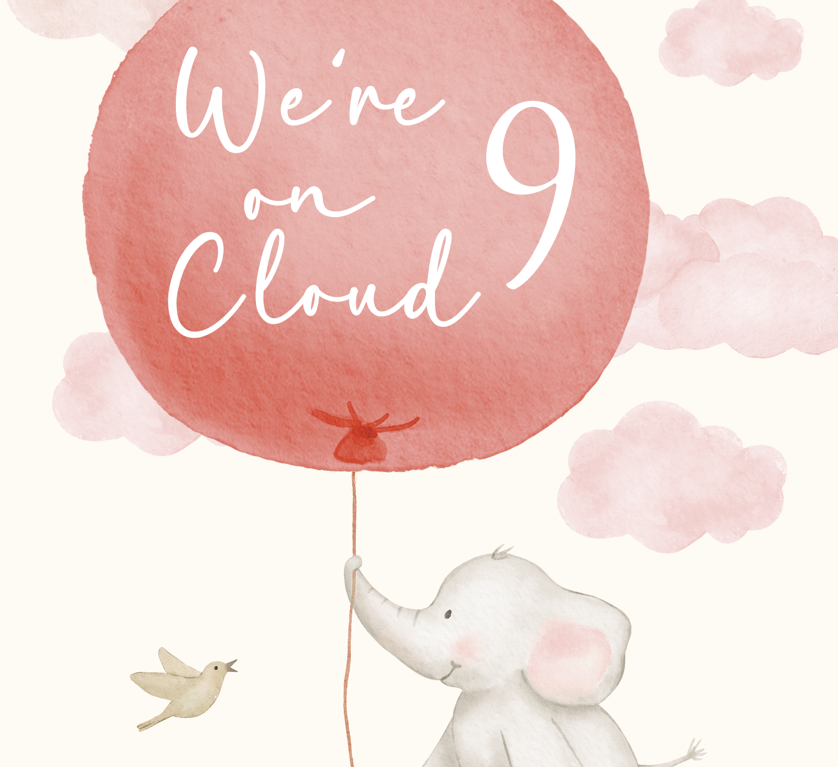 On Cloud 9 Baby Shower Welcome Board