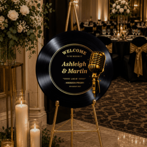 Retro Wedding Vinyl Record Sign
