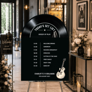 Rock Vinyl Record Order Of Events Sign