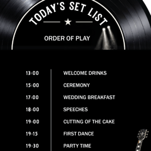 Rock Vinyl Record Order Of Events board