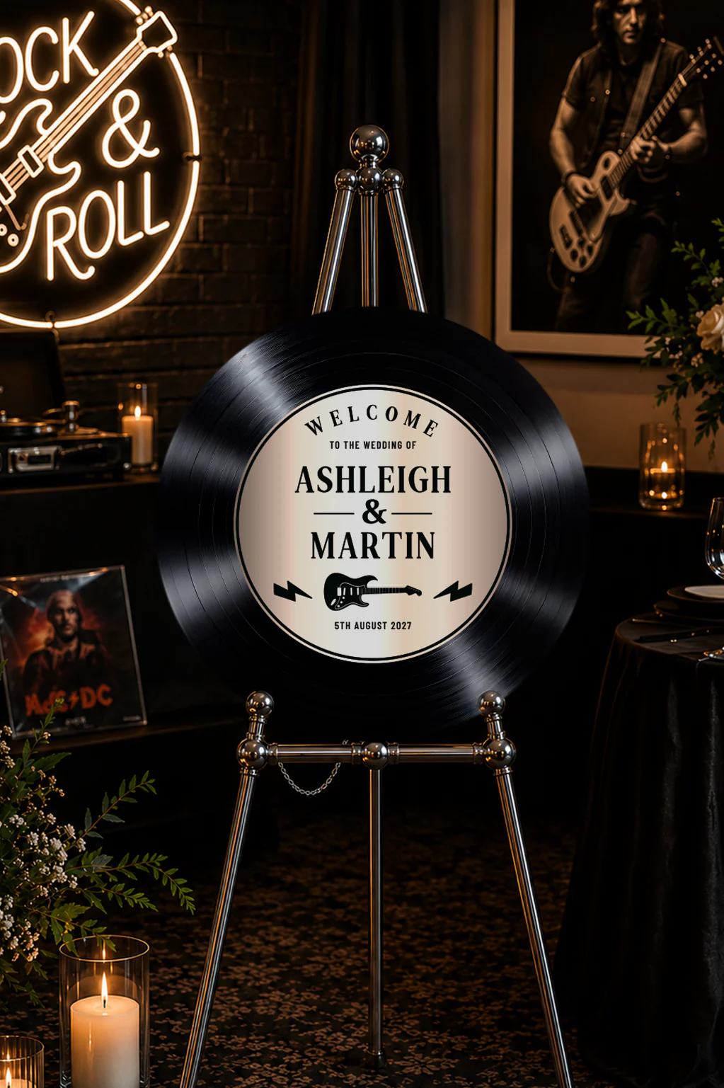 Rock Wedding Vinyl Record Sign