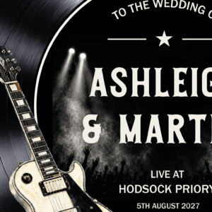 Rock Wedding Vinyl Record board