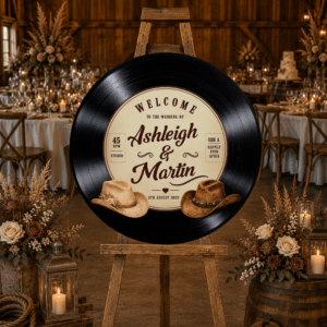 Vintage Vinyl Record Sign
