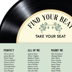 Vinyl Record SEATING board