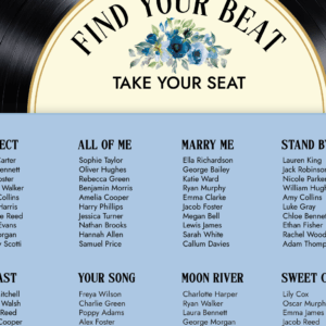 Vinyl Record Seating Chart board