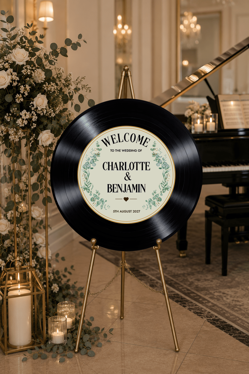 Vinyl Record Wedding Sign