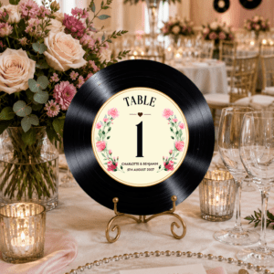 Vinyl Record Wedding Table Numbers