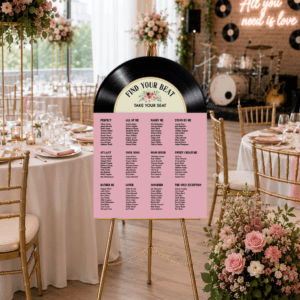 Vinyl Record Wedding Table Plan