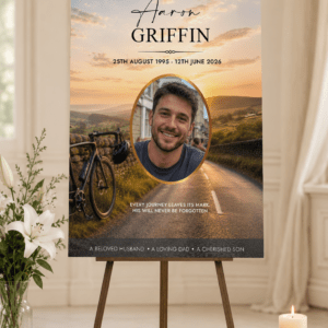 Cyclist Funeral Memorial Board