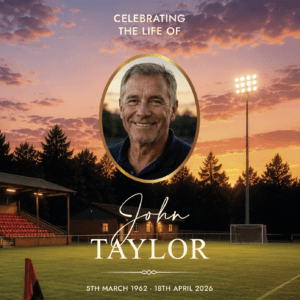 FOOTBALL FUNERAL SIGN