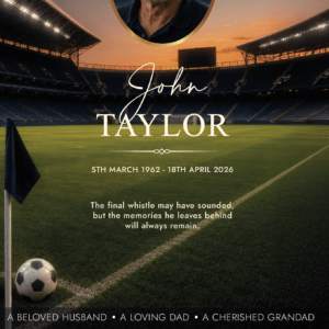 FOOTBALL TRIBUTE SIGN