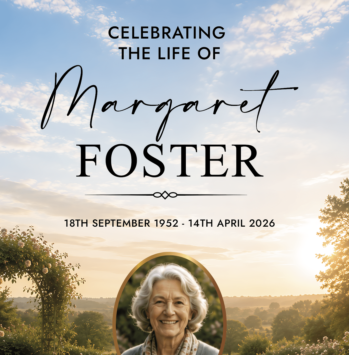 Funeral Tribute for Wife Mum or sister