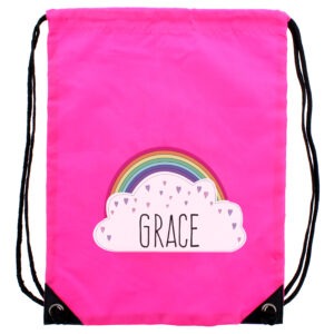 Girls Personalised PE Bag Pink