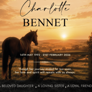 Horse Themed Funeral Tribute Board