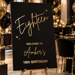 18th birthday party sign