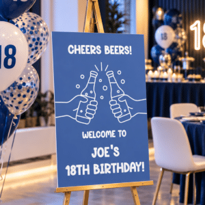 Personalised Beer 18th Birthday Sign_