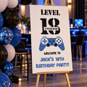 Personalised Gaming 18th Birthday Sign