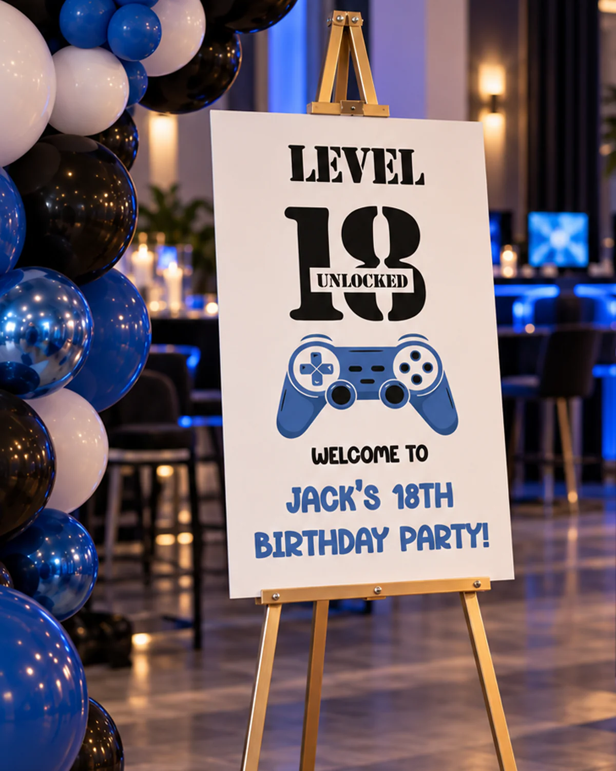 Personalised Gaming 18th Birthday Sign