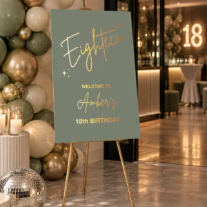 personalised 18th birthday entrance sign