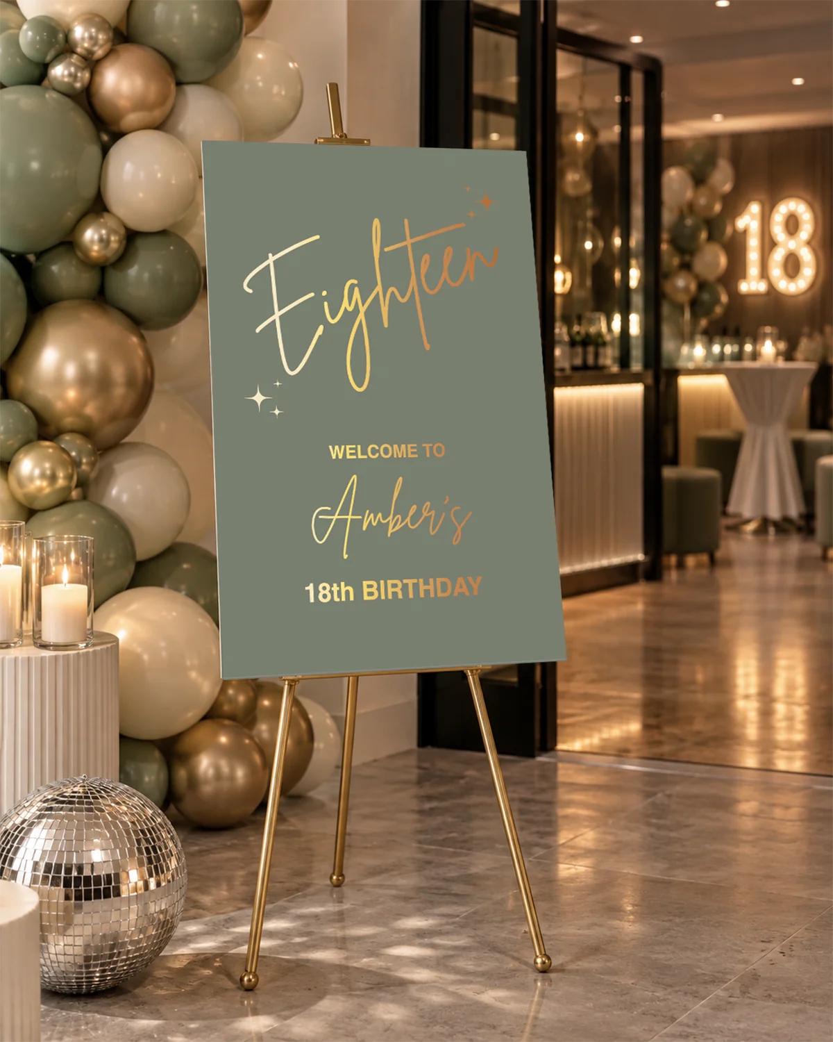 personalised 18th birthday entrance sign