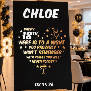 Funny 18th Birthday Welcome Sign