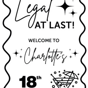 Legal At Last 18th Birthday Board