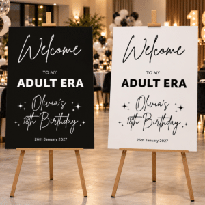 Minimalist 18th Birthday Welcome Sign - Welcome To my Adult Era