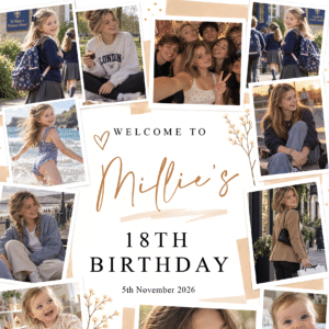 Personalised 18th Birthday Photo Collage Board