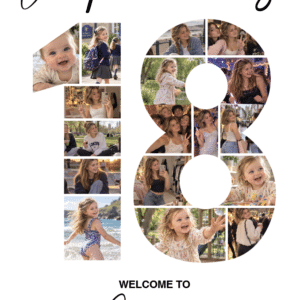 Personalised Look Who's 18 photo Board