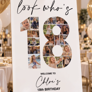 Personalised Look Who's 18 photo sign